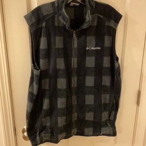 Columbia Men’s Buffalo Plaid Fleece Vest Large